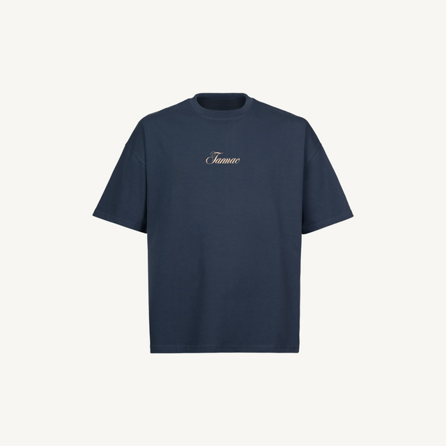 bluetropheo Navy Blue Oversized Boxy Tee.