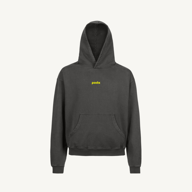 PodX oversized hoode 2 Vintage Black Oversized Hoodie.