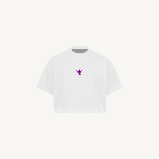 Painter crop White Cropped Oversized Tee.