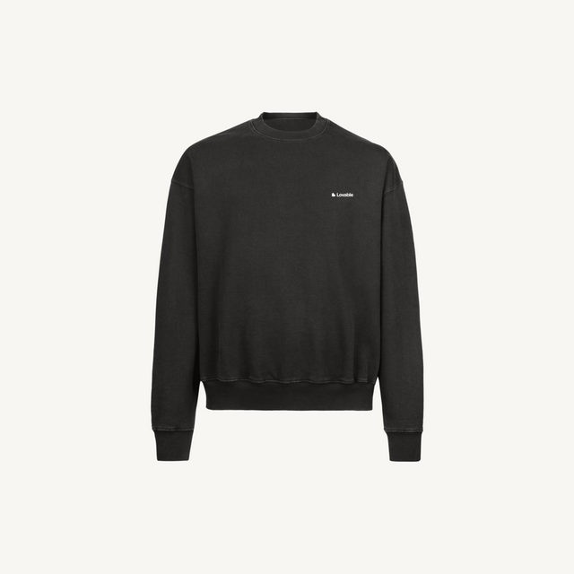 crewneck Vintage Black Oversized Crewneck Sweater.