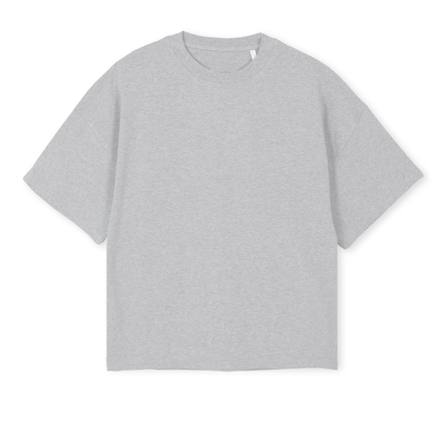BARAQUEBOXY Light Grey Marl Oversized Boxy Tee.