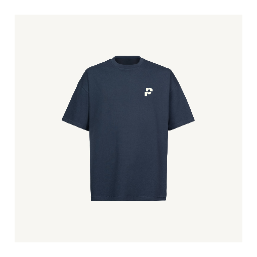 BasicP Navy Blue Oversized Tee.