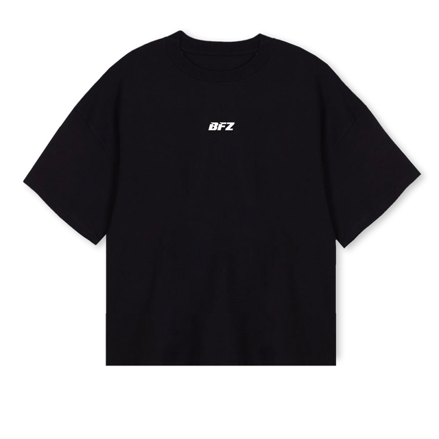 BFZTEE Black Oversized Boxy Tee.