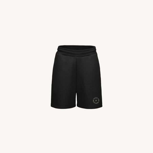 dsbasic Black Relaxed Sweatshorts.