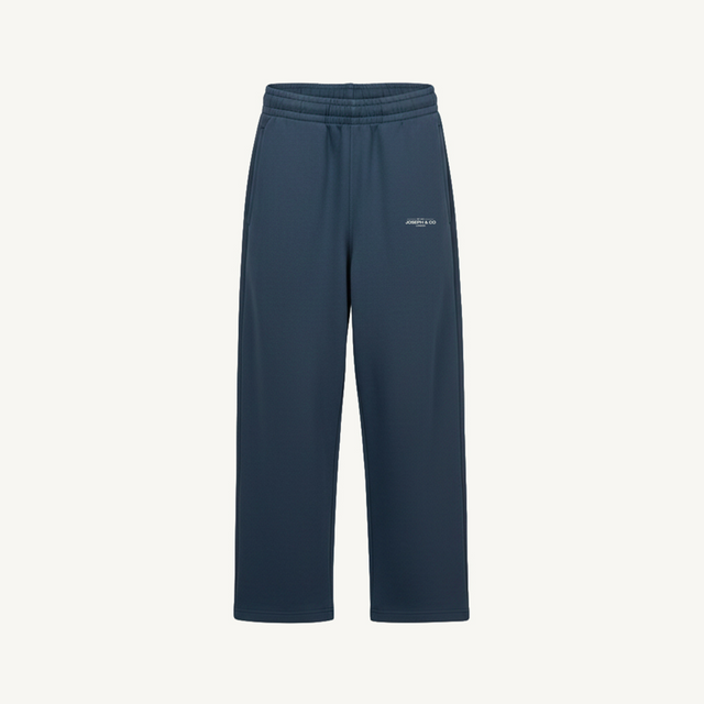 T Navy Blue Straight-Leg Relaxed Sweatpants.