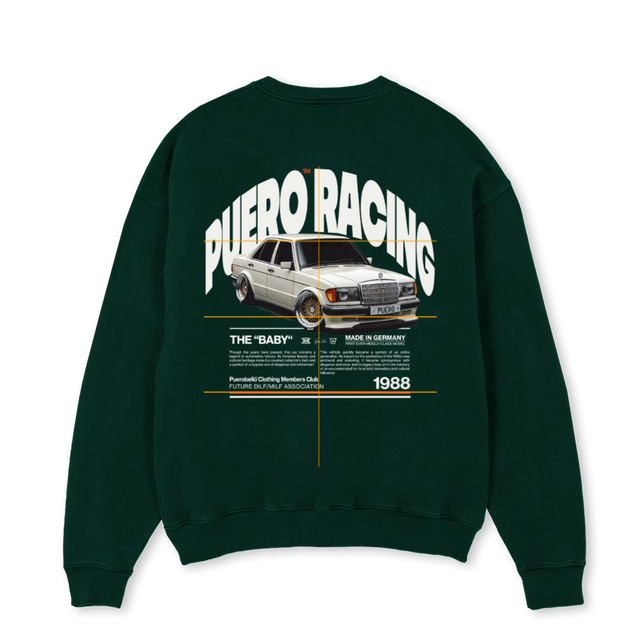 BABCREWNCK Wild Green Oversized Crewneck Sweater.