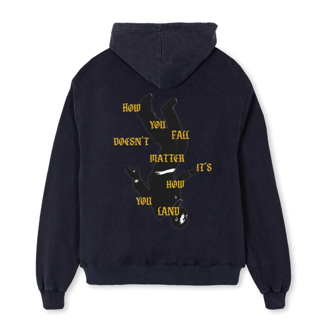SFSGONE Vintage Black Oversized Hoodie.
