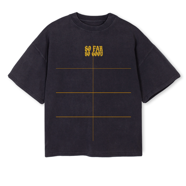 SFSG Vintage Black Oversized Boxy Tee.