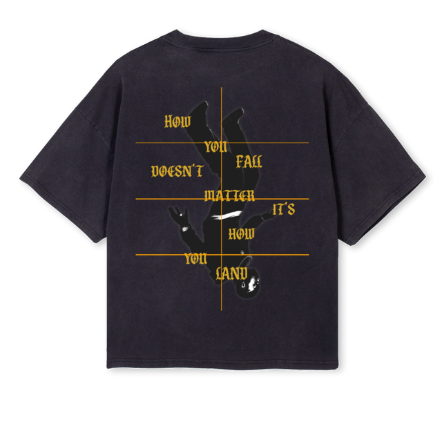 SFSG Vintage Black Oversized Boxy Tee.