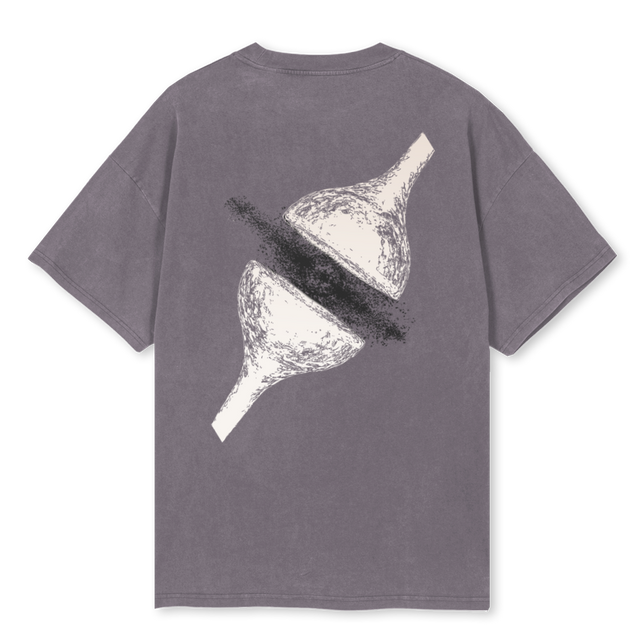 SYNAPSEBLACK Pigment Grey Oversized Tee.