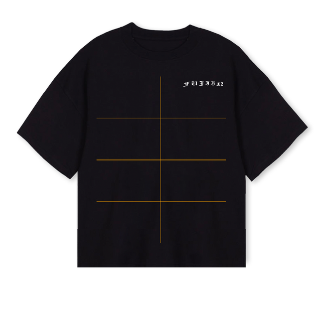 SIGN Black Oversized Boxy Tee.