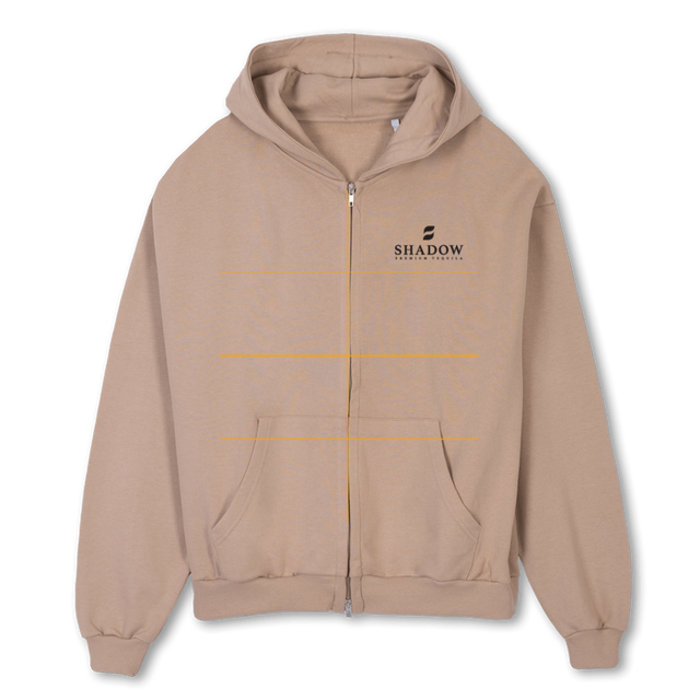 BEIG Croissant Oversized Zipped Hoodie.