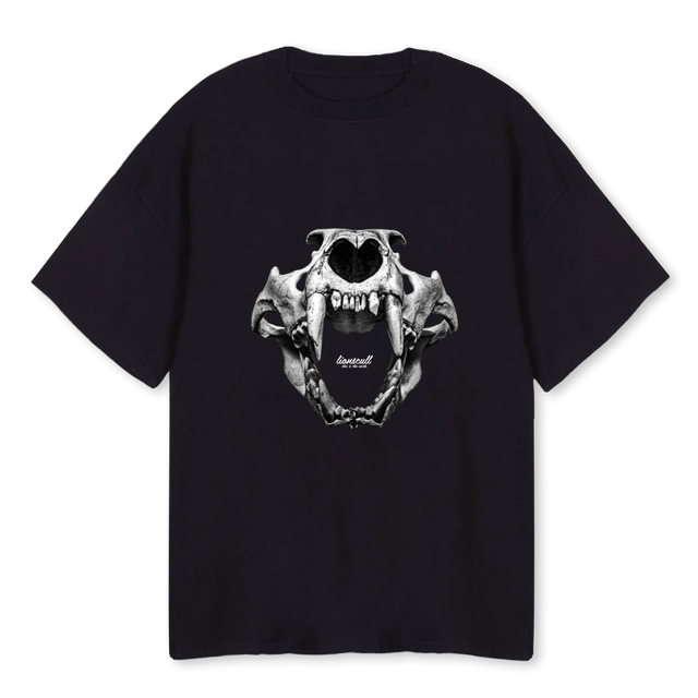 LIONSCULL Black Oversized Tee.