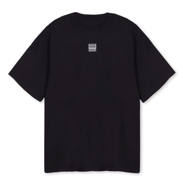 MANNHEIM Black Oversized Tee.