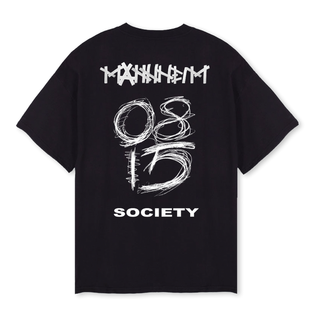 MANNHEIM Black Oversized Tee.