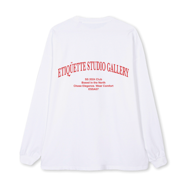 ESSA White Oversized LS Tee.