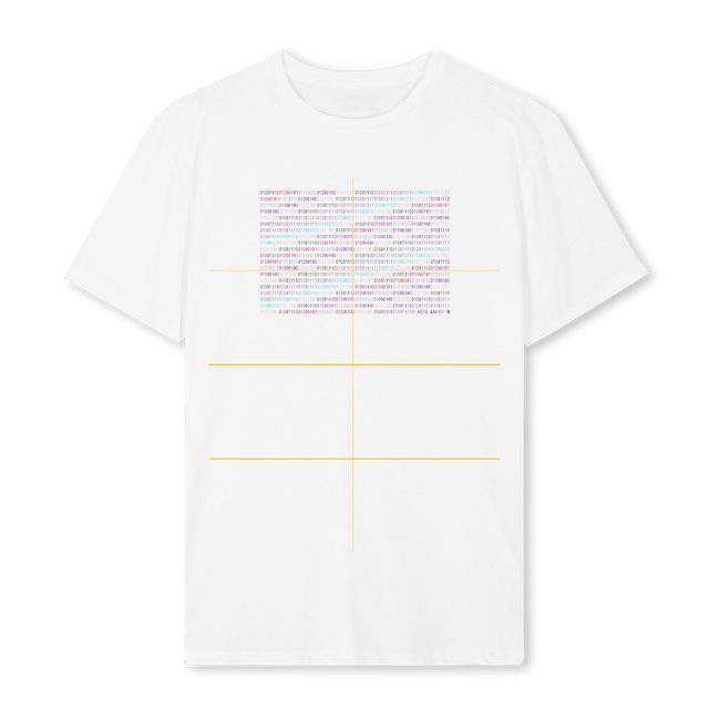 WHITEBINARYTSHIRTY White Regular Tee.
