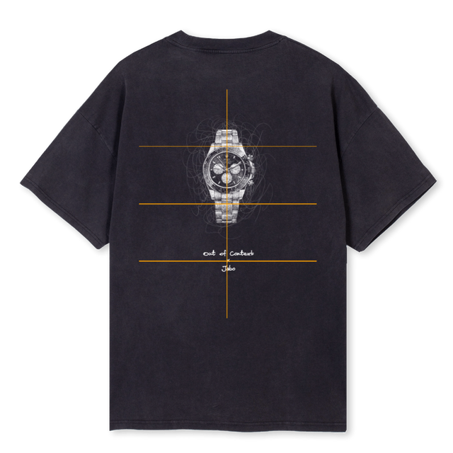 ROLEXBACKWP Vintage Black Oversized Tee.