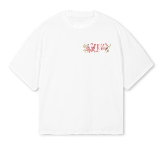 ASCENDGIRLWHITEBOXY White Oversized Boxy Tee.