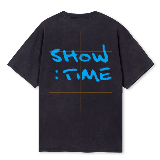 BLUEBLUE Vintage Black Oversized Tee.
