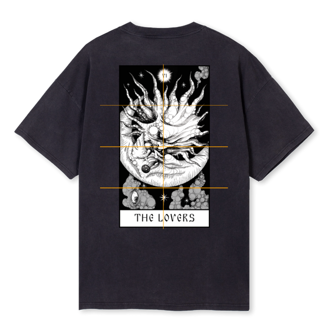 LOVERS Vintage Black Oversized Tee.