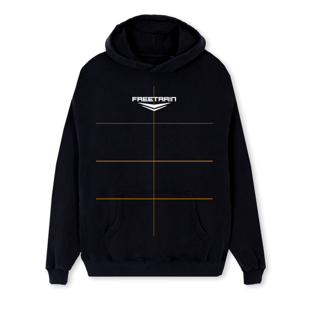 JD Black Regular Hoodie.