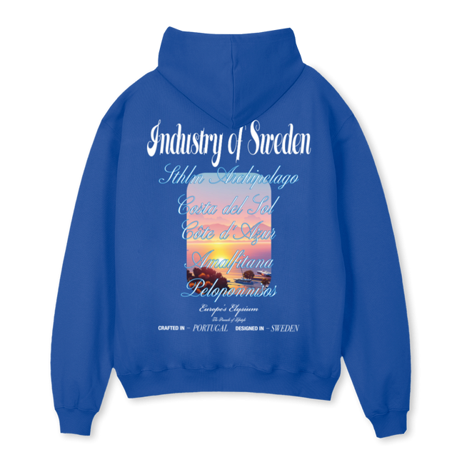 EUROPESELYSIUM_2 Cobalt Blue Oversized Hoodie.