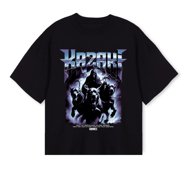 DOMINATE Black Oversized Boxy Tee.
