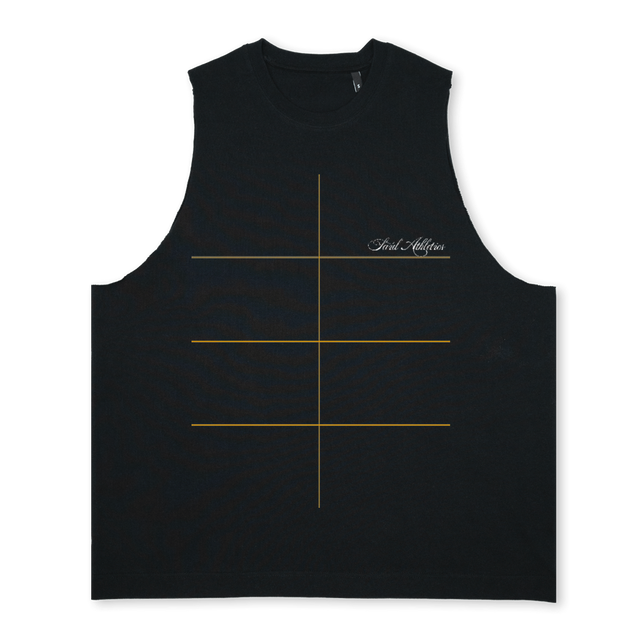 ECOB Deep Black Oversized Vest.