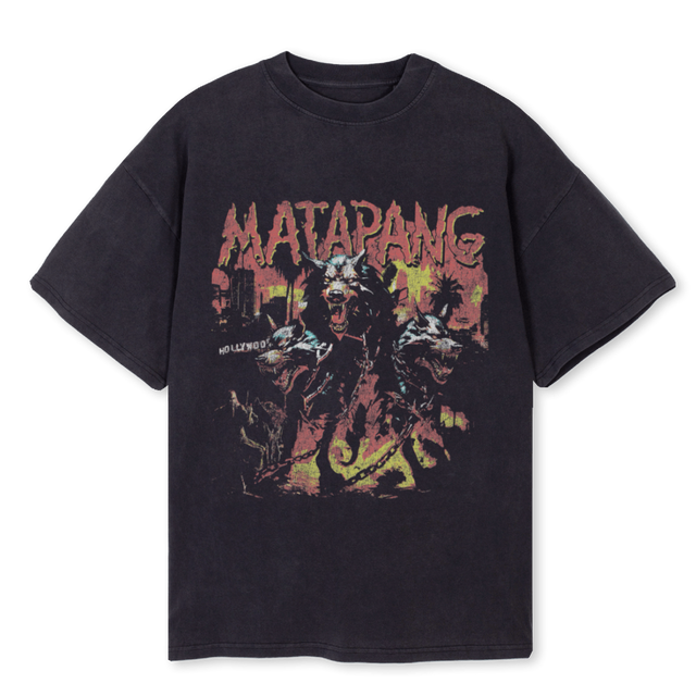 MDOGS Vintage Black Oversized Tee.