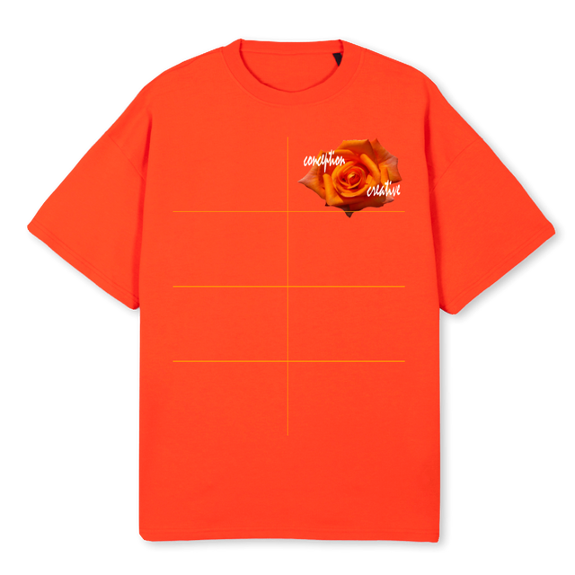 OJ Hot Orange Oversized Tee.