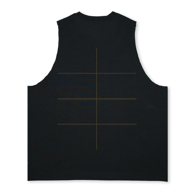 VESTHAMPA Deep Black Oversized Vest.