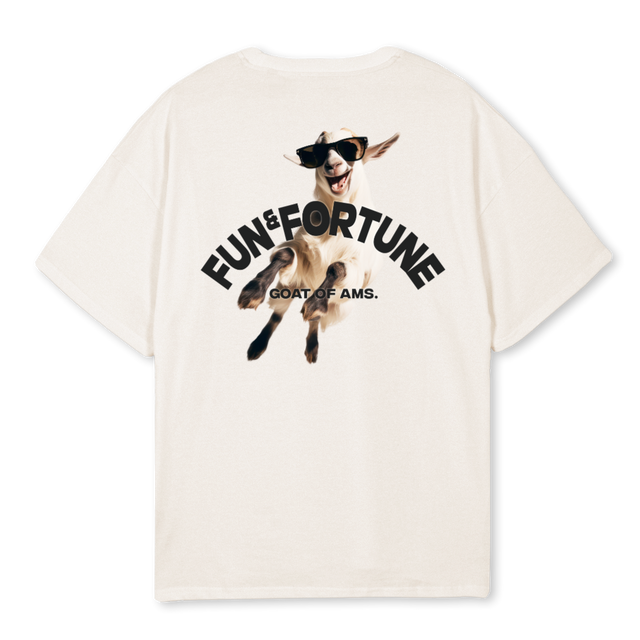 GOAT Vintage White Oversized Tee.