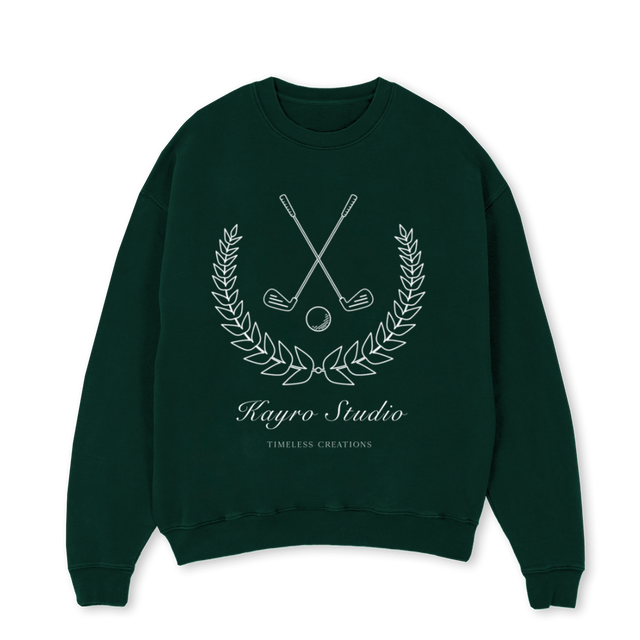GOLFVERDE Wild Green Oversized Crewneck Sweater.