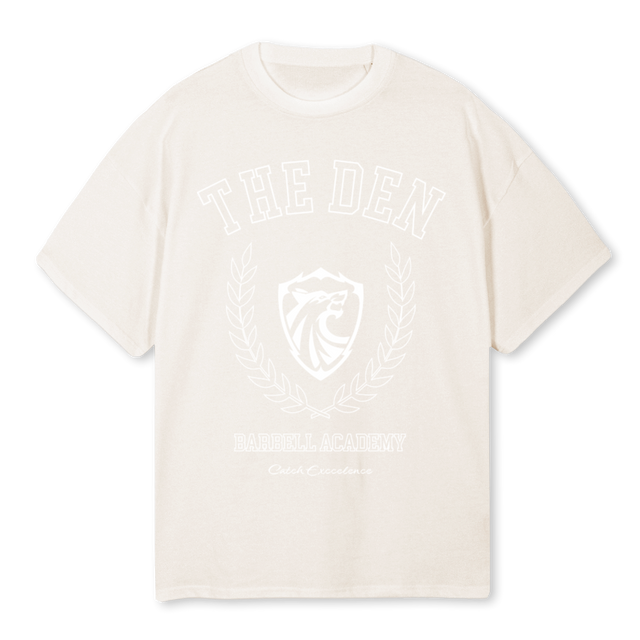 OVRSZCOLLEGETEEVW Vintage White Oversized Tee.