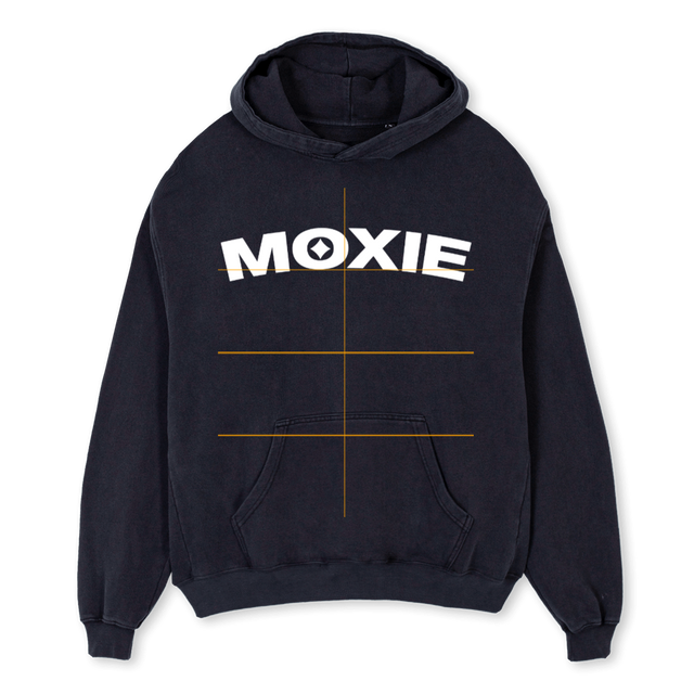 MOXIELIBERTYBLACK Vintage Black Oversized Hoodie.