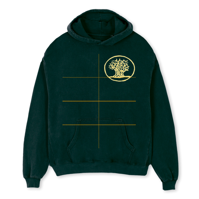 CORONAHOODIEOLIVETRE Wild Green Oversized Hoodie.