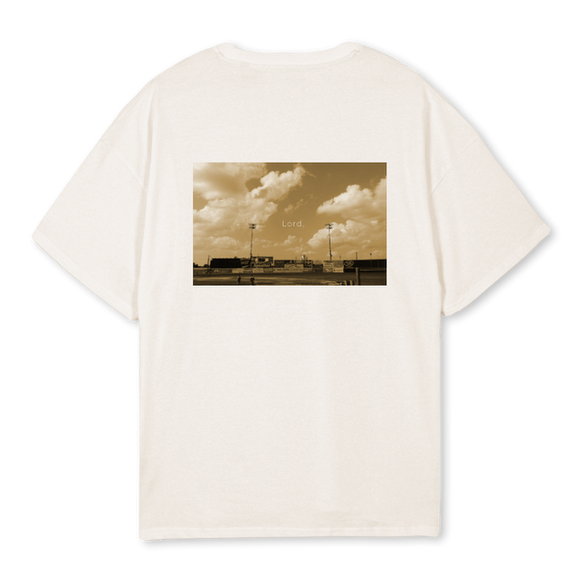AMSKYWHITE Vintage White Oversized Tee.