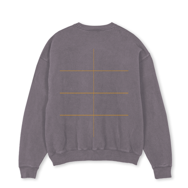 EAWPIGMENT Pigment Grey Oversized Crewneck Sweater.