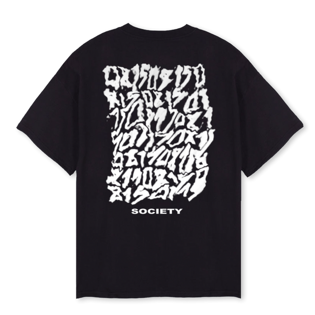 GHOSTWNIGHT Black Oversized Tee.