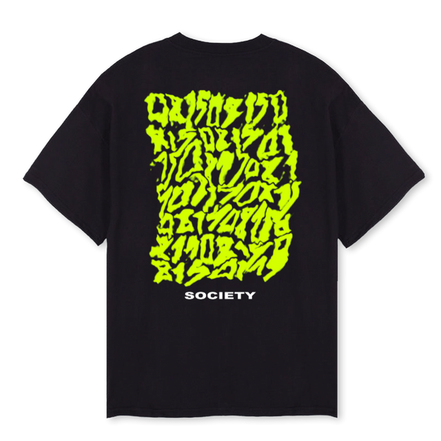 GHOSTYNIGHT Black Oversized Tee.