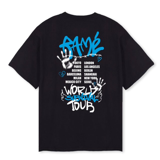 WORLDTOUR Black Oversized Tee.