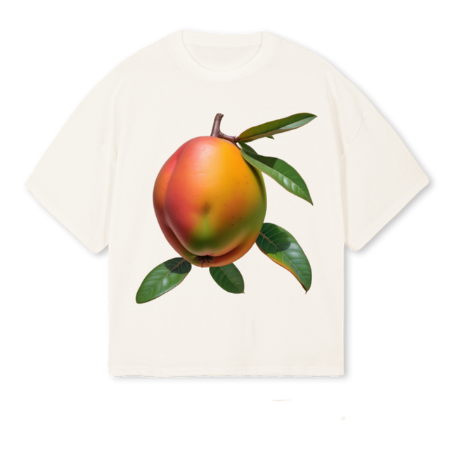 MANGO Vintage White Oversized Boxy Tee.