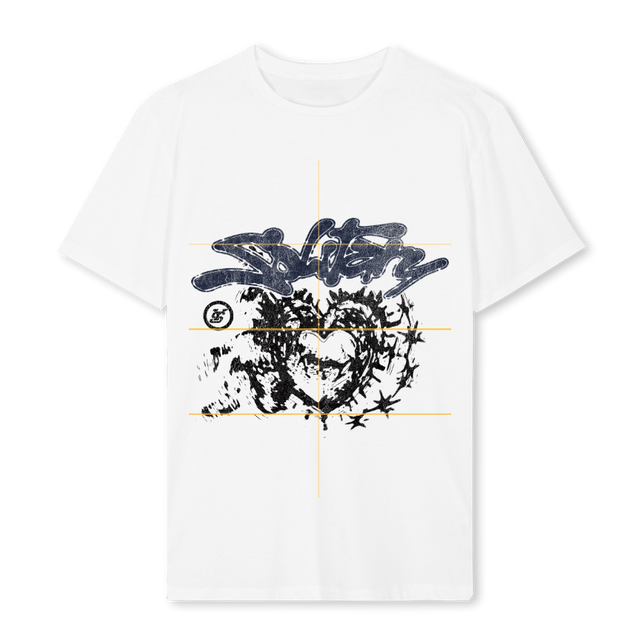 SOLITARY_3 White Regular Tee.