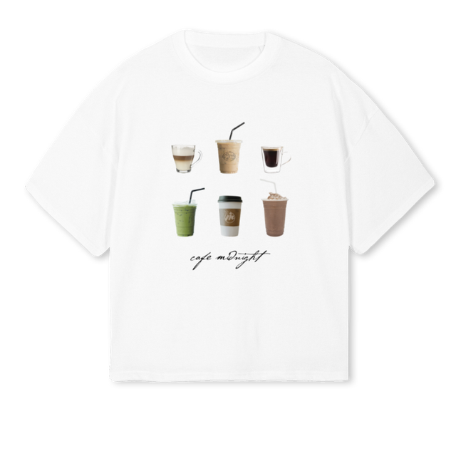 CUPS White Oversized Boxy Tee.