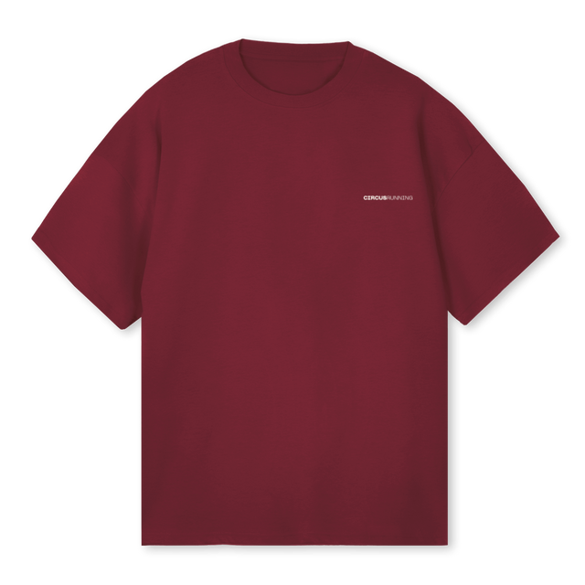BURGOSCIRCUS Burgundy Oversized Tee.