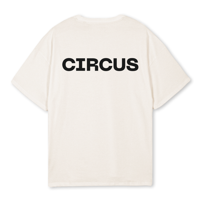 ECRUCIRCUS Vintage White Oversized Tee.