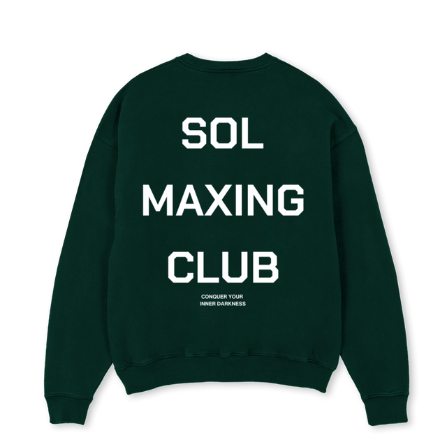 SMCBIG Wild Green Oversized Crewneck Sweater.