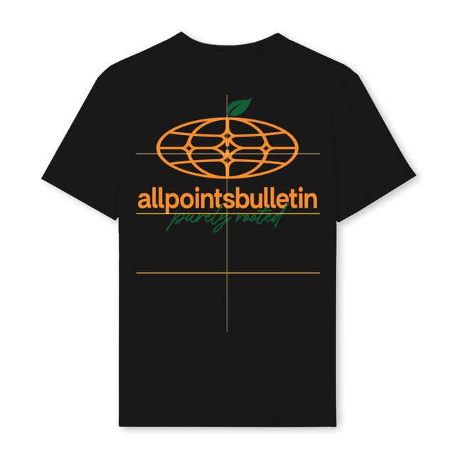 APBORANGEFRNTANDBCK Black Regular Tee.
