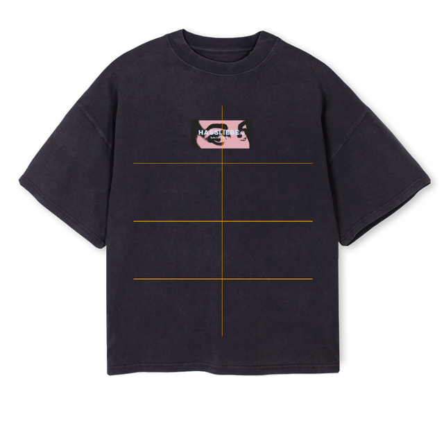 PASIONB Vintage Black Oversized Boxy Tee.